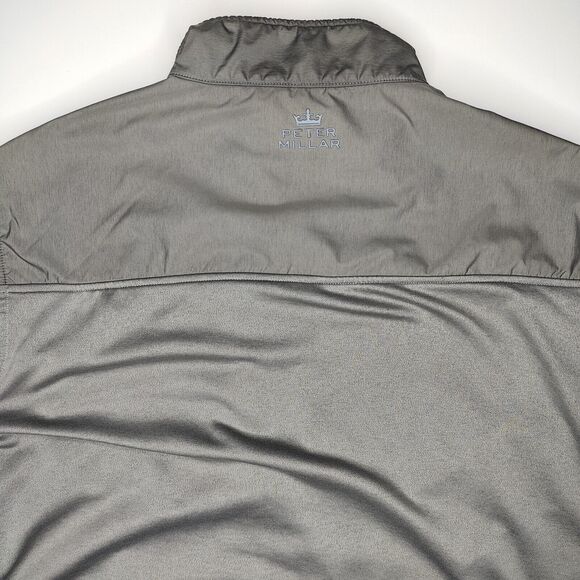 Peter Millar Crown Sport 1/4 Zip Sweater Gray Cameron Hybrid MF17EZ32 Mens Large - Picture 2 of 9